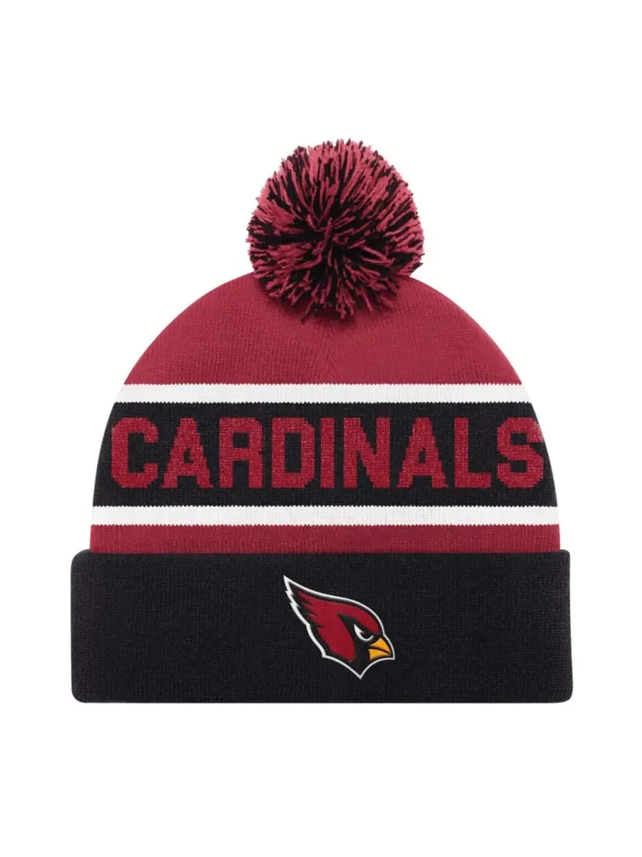 Шапка с отворотом и помпоном Arizona Cardinals Starter — черный