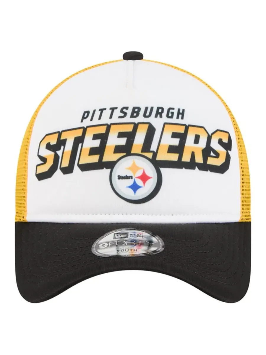 Кепка с принтом Pittsburgh Steelers 9FORTY A-Frame New Era — изображение 2 из 5, белый