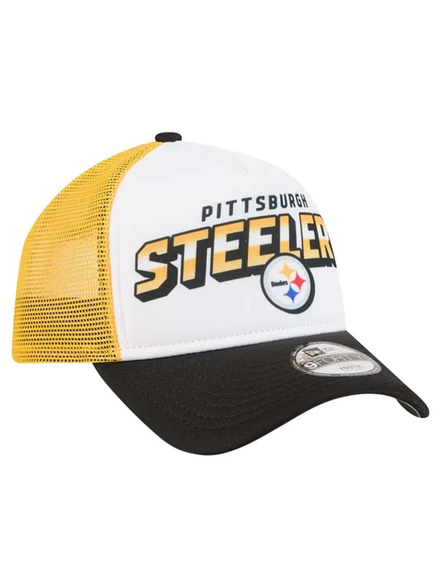 Кепка с принтом Pittsburgh Steelers 9FORTY A-Frame New Era — изображение 3 из 5, белый