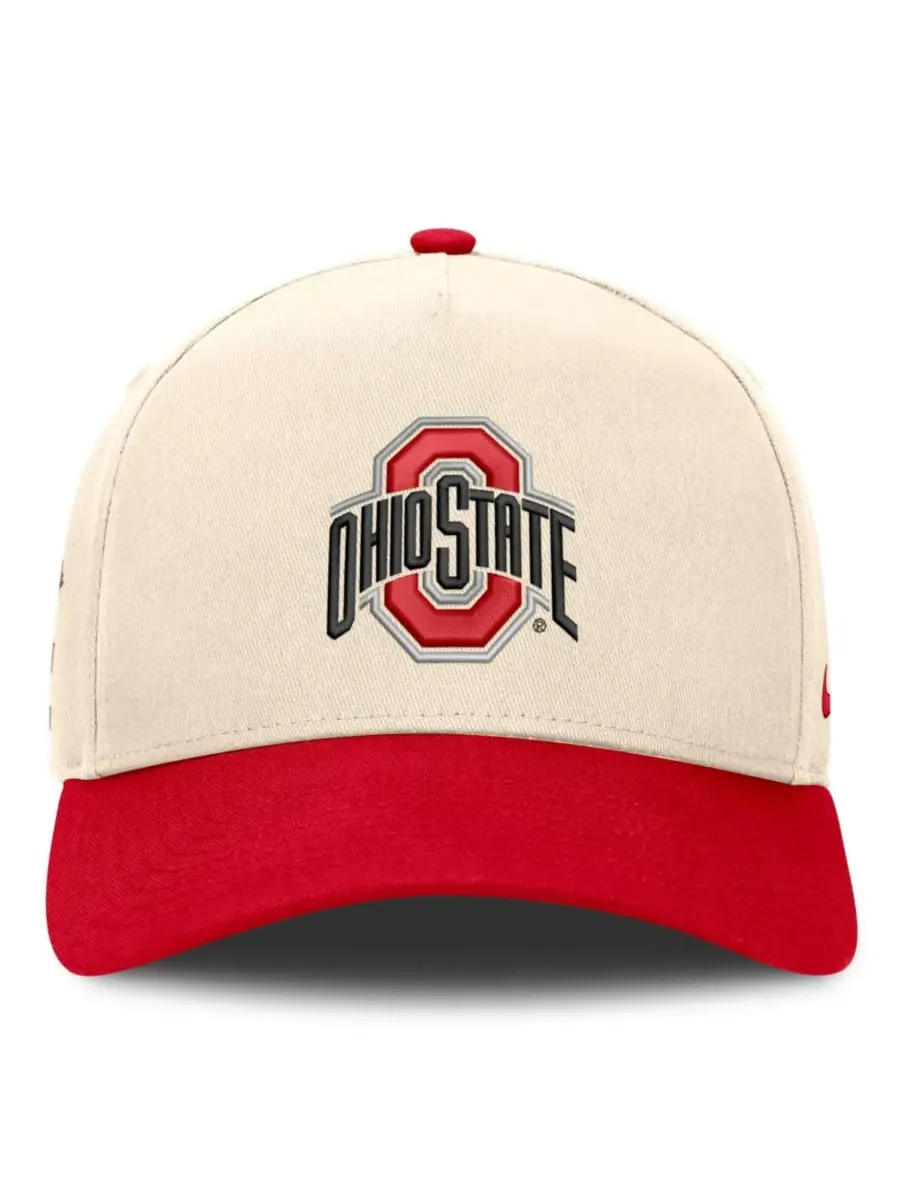 Бейсболка с вышивкой Ohio State Buckeyes Nike, Natural Scarlet — изображение 2 из 4, красный