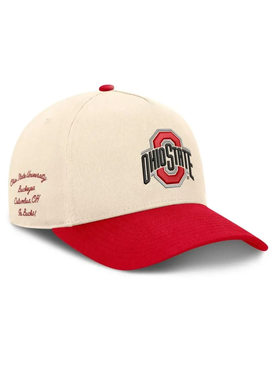 Бейсболка с вышивкой Ohio State Buckeyes Nike, Natural Scarlet — изображение 3 из 4, красный