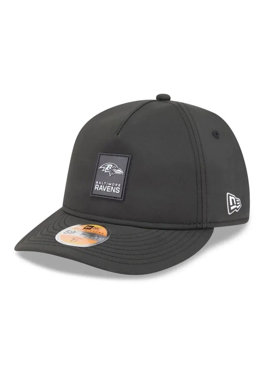 New Era Мужская черная бейсболка Baltimore Ravens 2025 Sideline Retro Crown 59FIFTY Fitted Hat