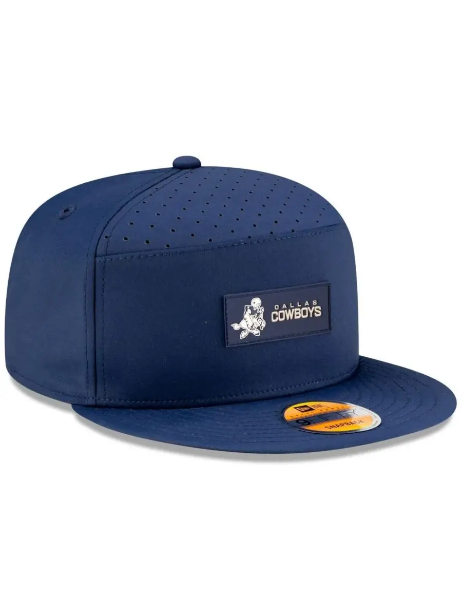 New Era Мужская темно-синяя бейсболка Dallas Cowboys 2025 Sideline Throwback Split Panel 9FIFTY — изображение 3 из 4