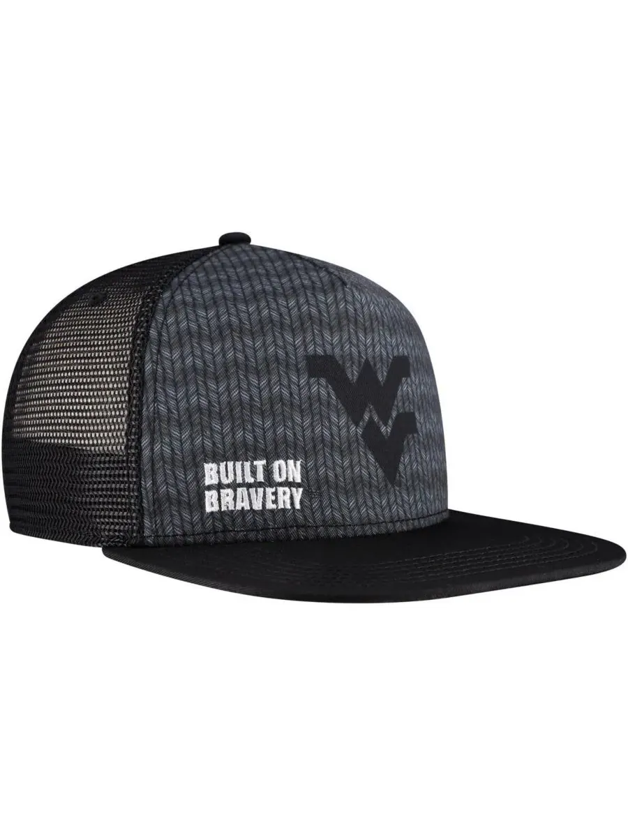 Legacy Athletic Мужская бейсболка West Virginia Mountaineers Built on Bravery Shadow Snapback — серый
