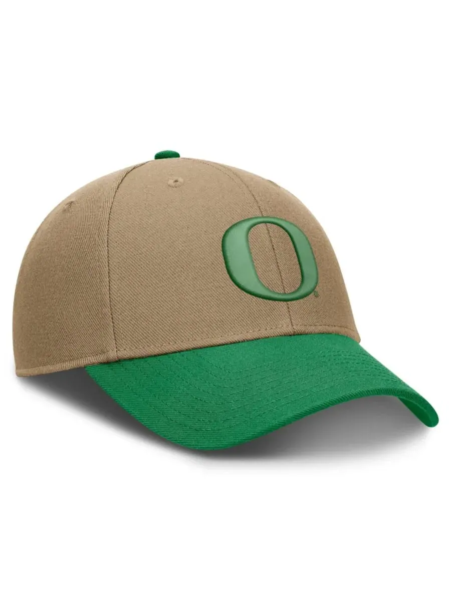 Кепка Nike Oregon Ducks Primetime Rise Dri-FIT — изображение 3 из 4, бежевый зеленый