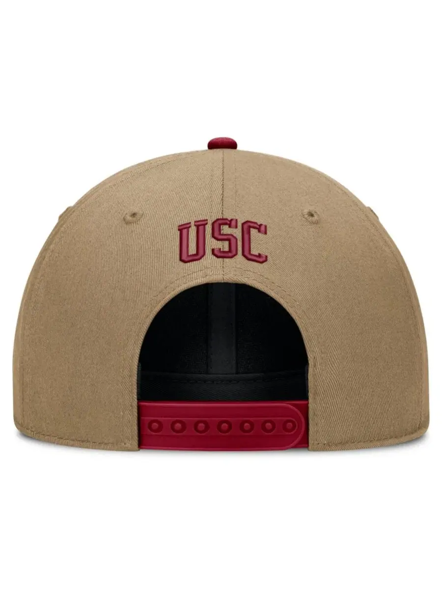 Кепка с козырьком USC Trojans Primetime Rise Dri-FIT Nike — изображение 4 из 4, бежевый