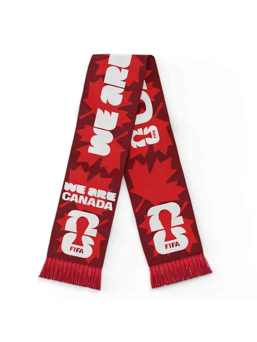 Шарф болельщика Canada FIFA World Cup 2026 Global Scarves — красный