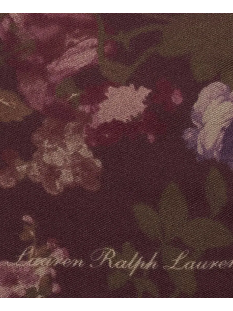 Шелковый платок с цветочным принтом Lauren Ralph Lauren — изображение 4 из 4, красный