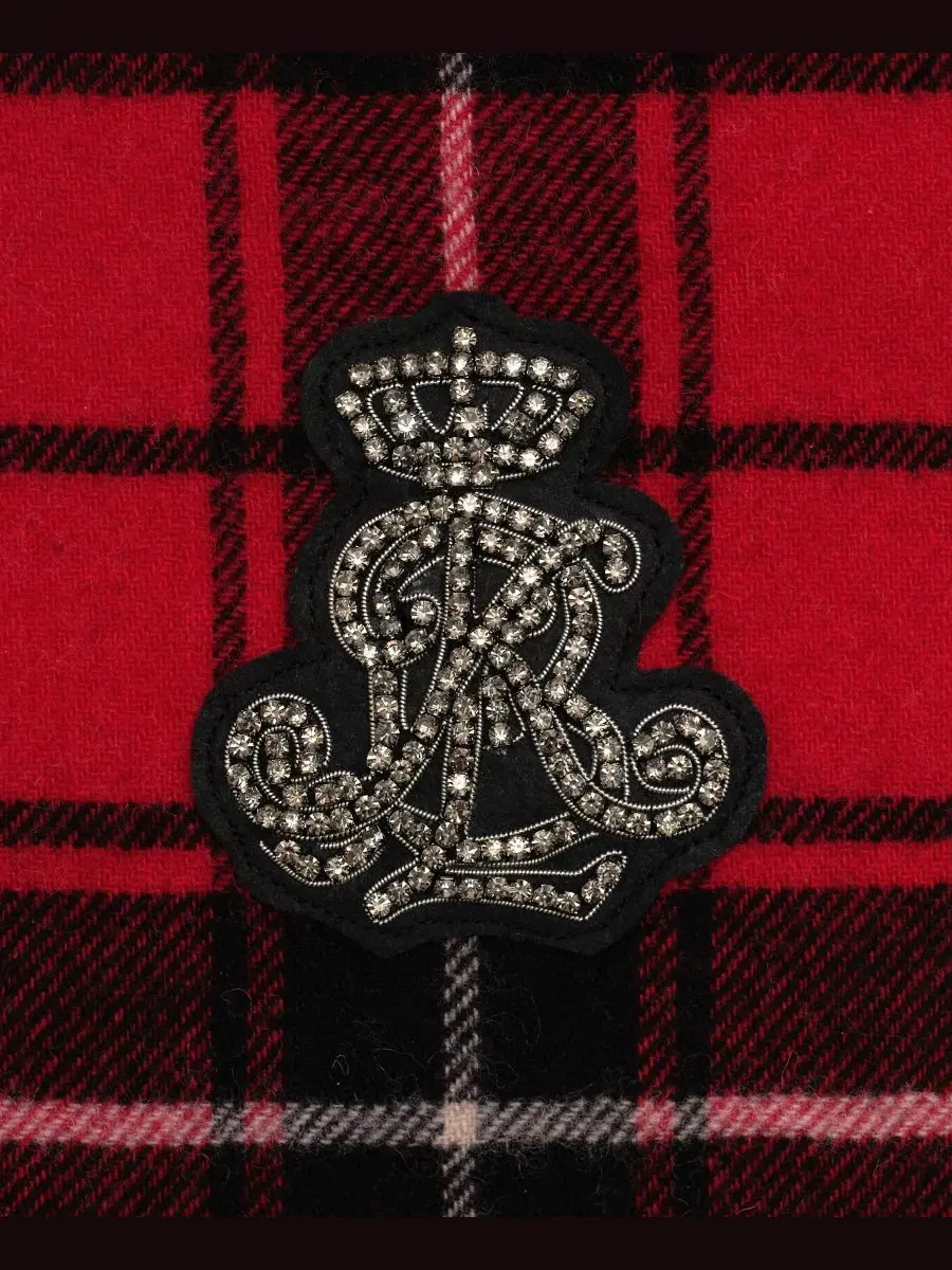 Шарф с пледовым принтом Blackwatch Plaid Scarf Lauren Ralph Lauren — изображение 3 из 3, красный