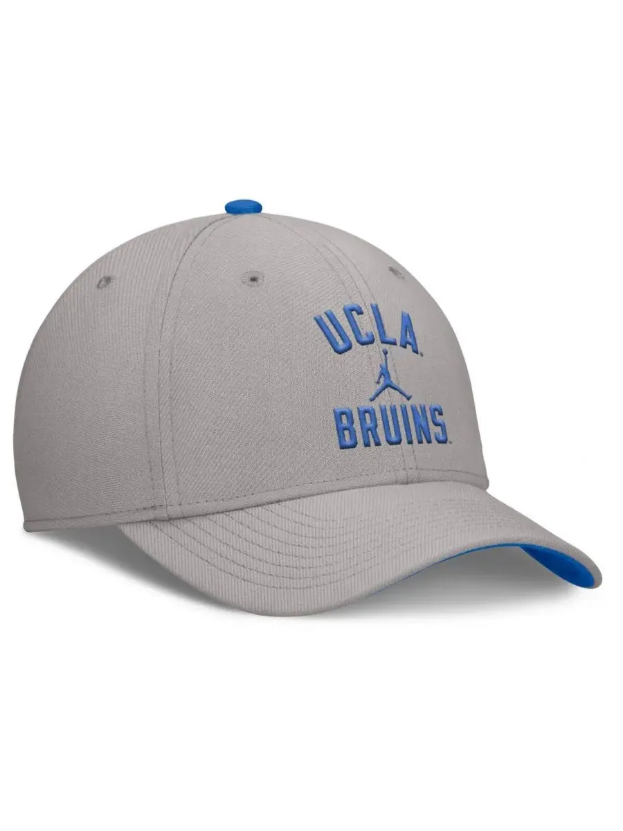 Jordan Мужская серая кепка UCLA Bruins Rise Prep Performance Flex — изображение 3 из 4, серый