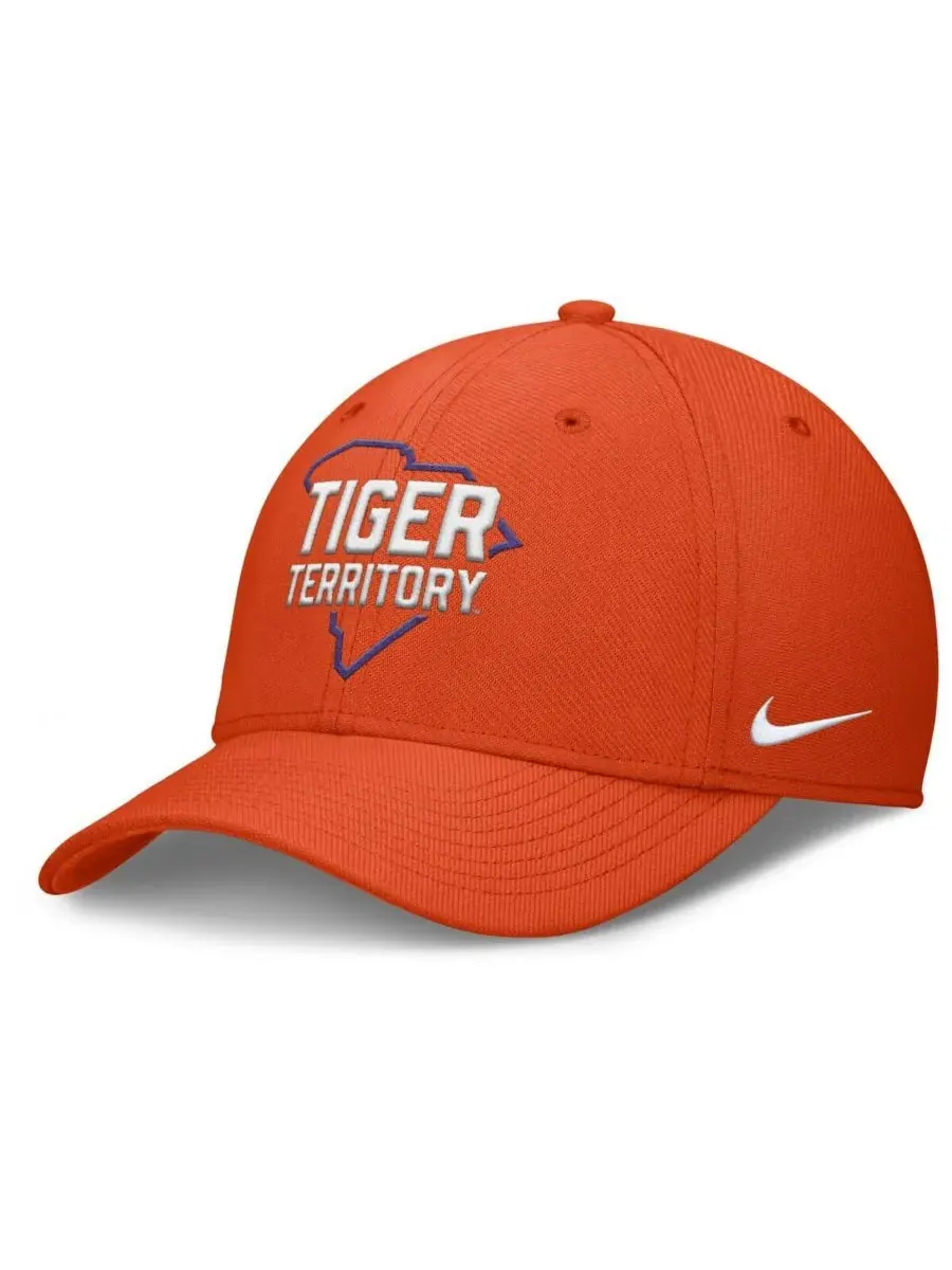 Nike Мужская оранжевая кепка Clemson Tigers Local Swoosh Flex Hat