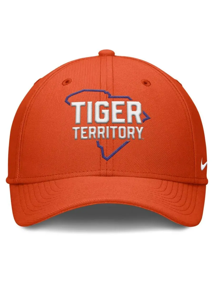 Nike Мужская оранжевая кепка Clemson Tigers Local Swoosh Flex Hat — изображение 2 из 4, оранжевый