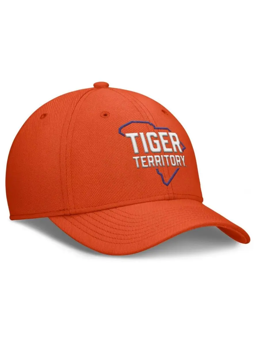 Nike Мужская оранжевая кепка Clemson Tigers Local Swoosh Flex Hat — изображение 4 из 4, оранжевый