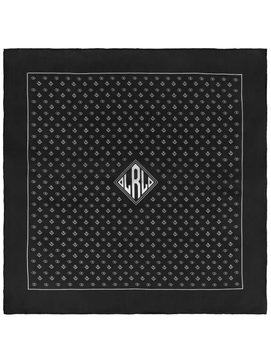 Шелковый платок с принтом Foulard Small Square Scarf Lauren Ralph Lauren