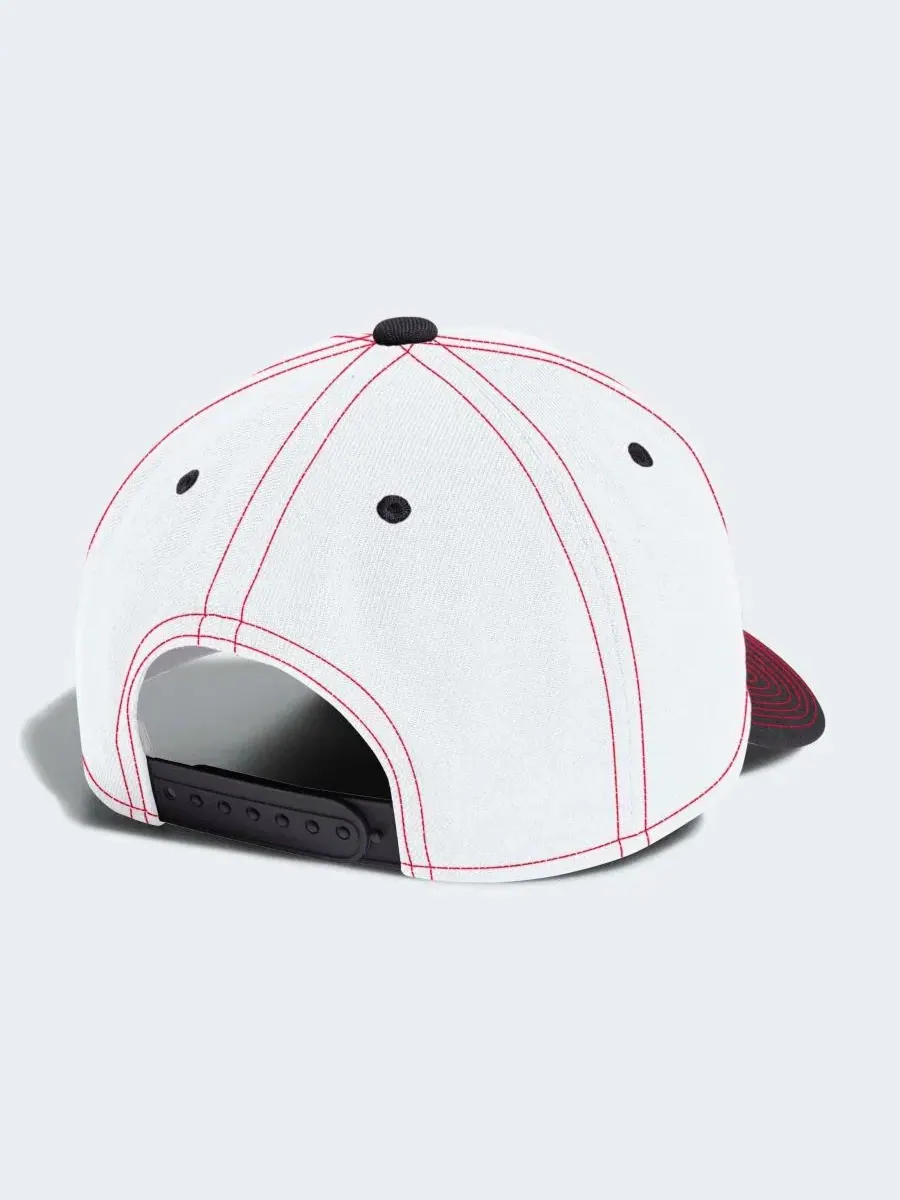 Кепка A-Frame с вышивкой Texas Tech Red Raiders adidas — изображение 2 из 2, белый черный