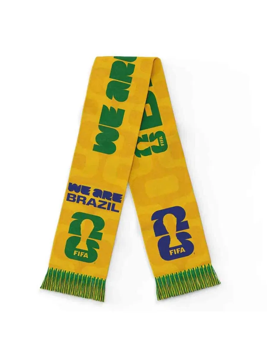 Шарф болельщика Бразилии FIFA World Cup 2026 Federation Global Scarves — зеленый
