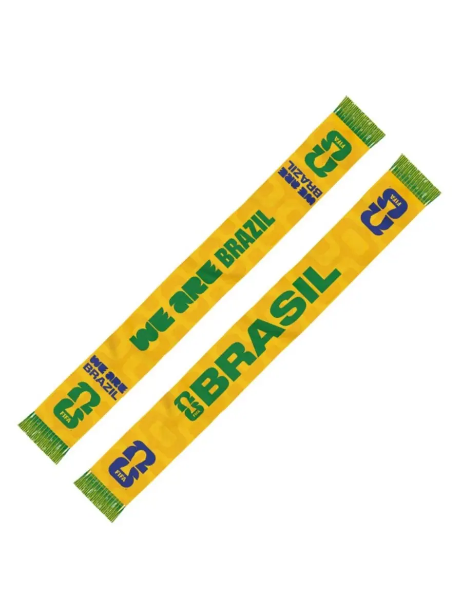 Шарф болельщика Бразилии FIFA World Cup 2026 Federation Global Scarves — изображение 2 из 2, желтый зеленый