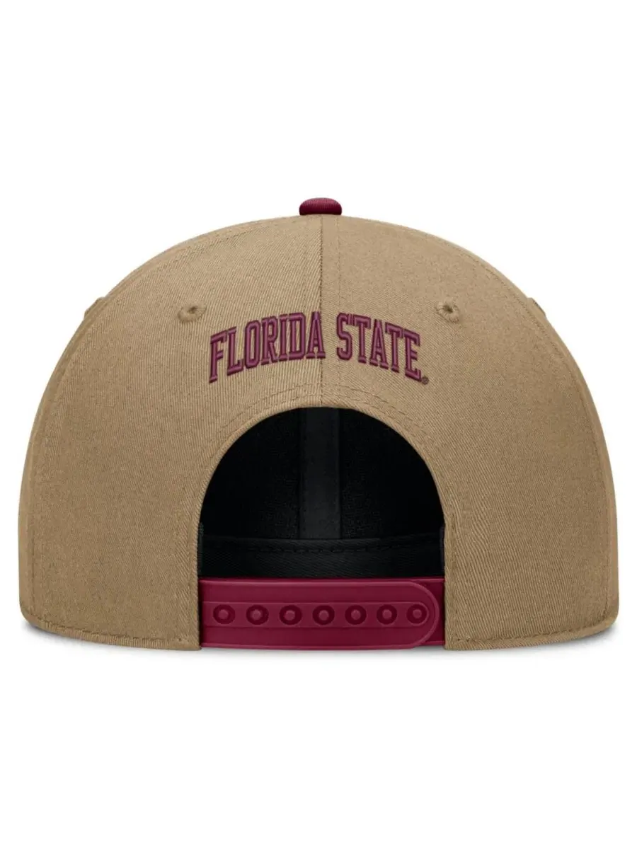 Кепка с эмблемой Florida State Seminoles, Dri-FIT Nike — изображение 4 из 4, бежевый