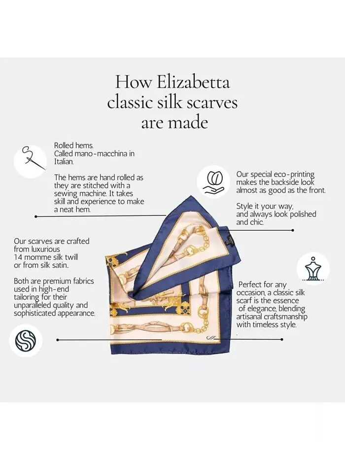 Мальта – шелковый платок для женщин Elizabetta — изображение 11 из 11, синий