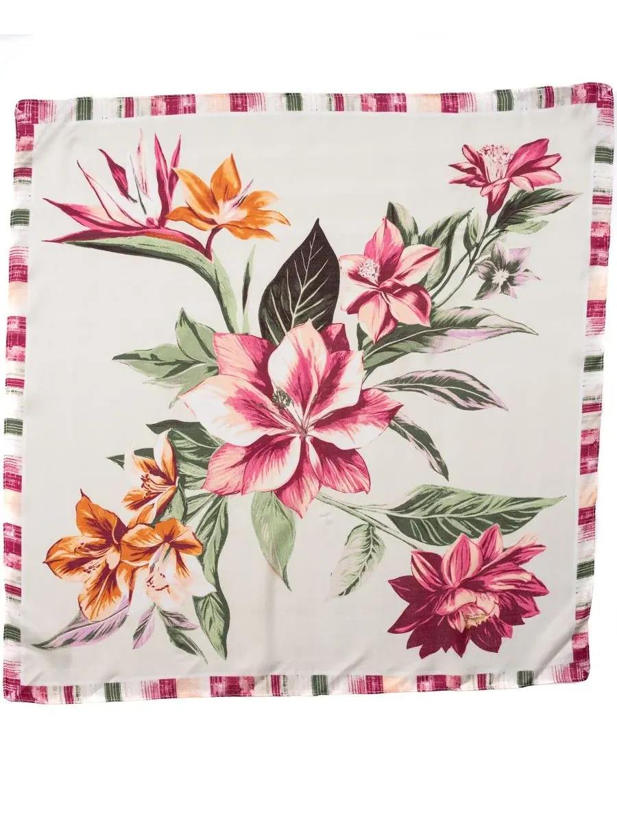 Шелковый платок с принтом Jungle Floral Square Scarf Vince Camuto