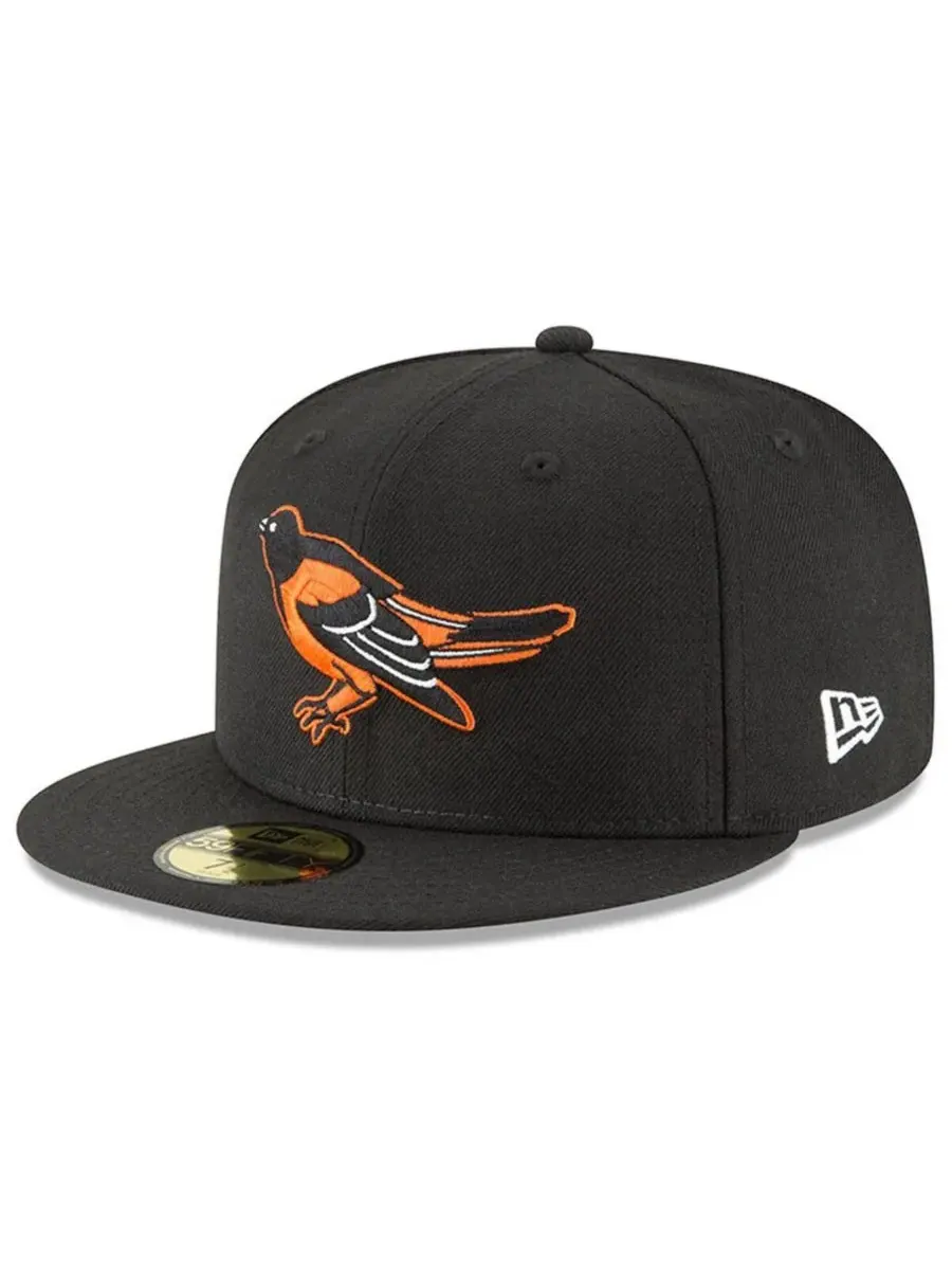 New Era Мужская черная шерстяная кепка Baltimore Orioles Cooperstown Collection 59FIFTY