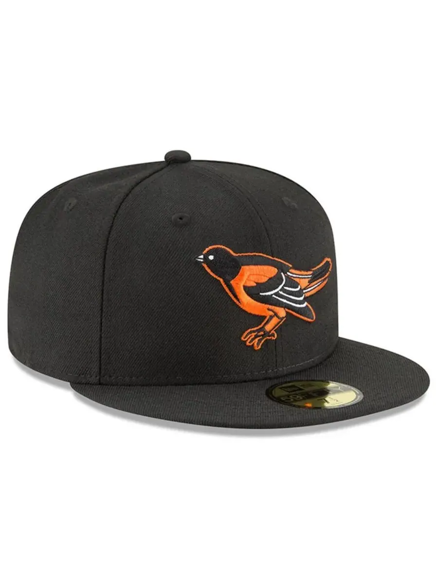 New Era Мужская черная шерстяная кепка Baltimore Orioles Cooperstown Collection 59FIFTY — изображение 3 из 3, черный