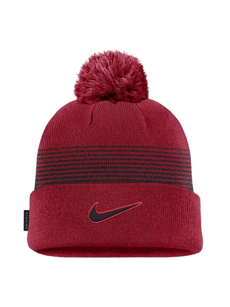 Шапка Nike с помпоном — изображение 2 из 2, гранат