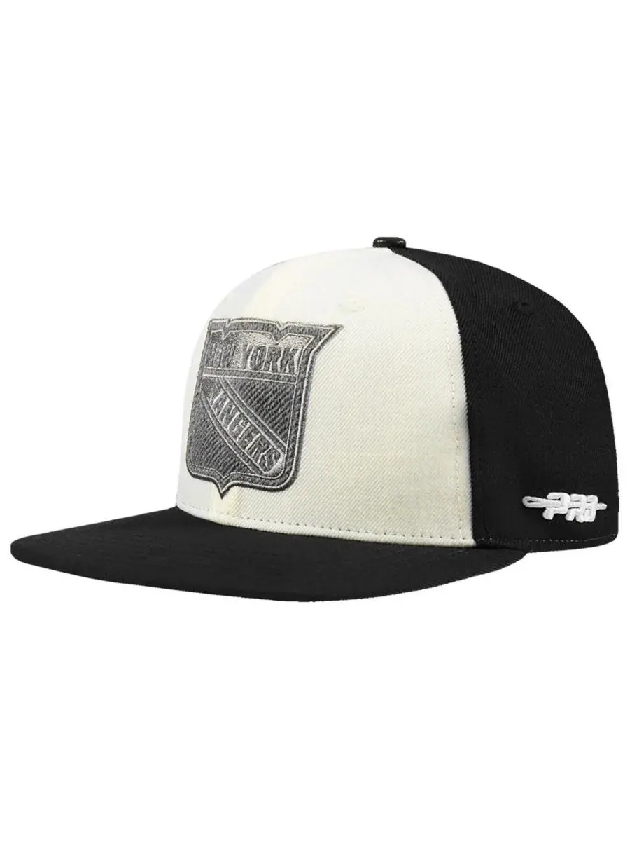 Pro Standard Мужская кремовая кепка-бейсболка New York Rangers из французского махрового трикотажа — изображение 3 из 4