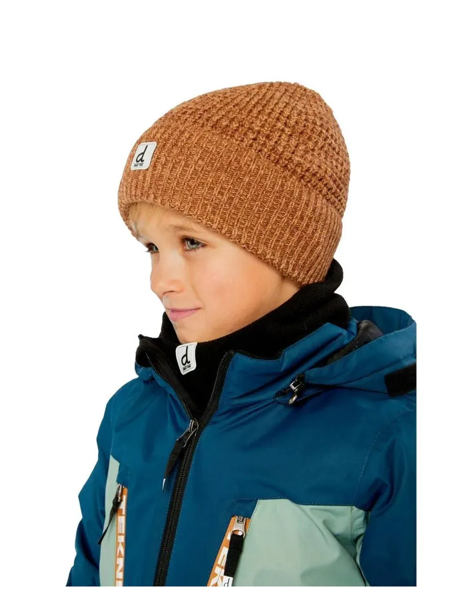 Вязаная шапка из шерстяной смеси с подкладкой из флиса, модель Winter Knit Hat Deux par Deux — изображение 2 из 5, коричневый