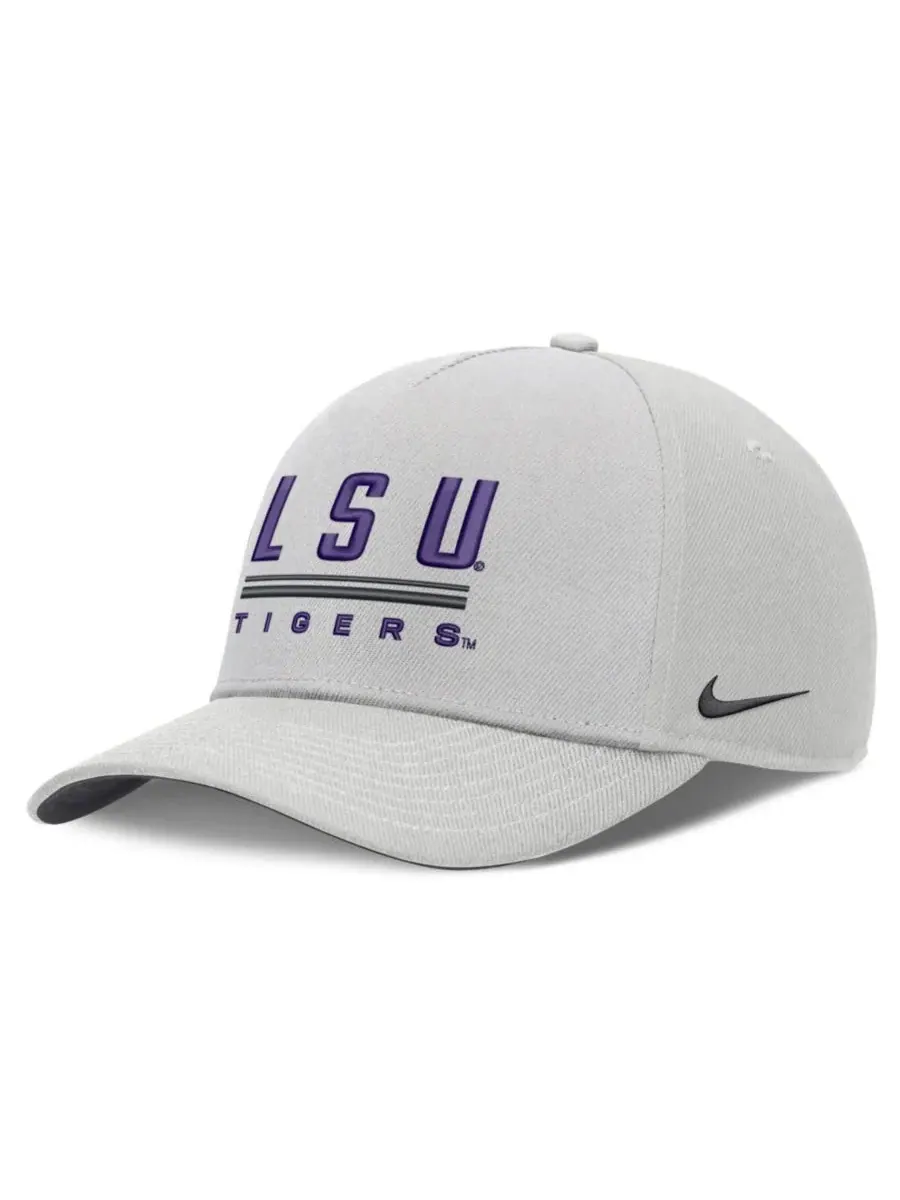 Кепка Nike с вышивкой LSU Tigers, серая
