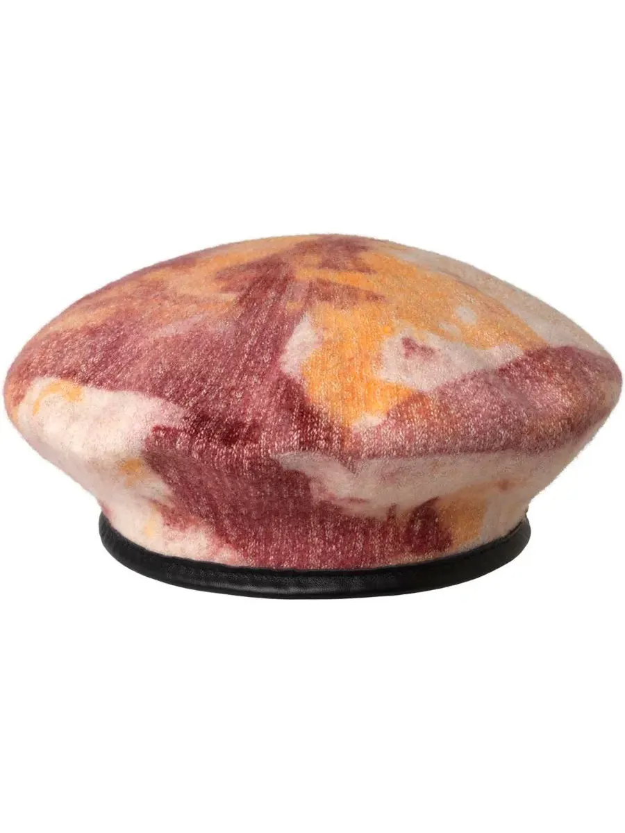 Мужской берет из меланжевой ткани с эффектом тай-дай Kangol, Cranberry/Papaya Milk