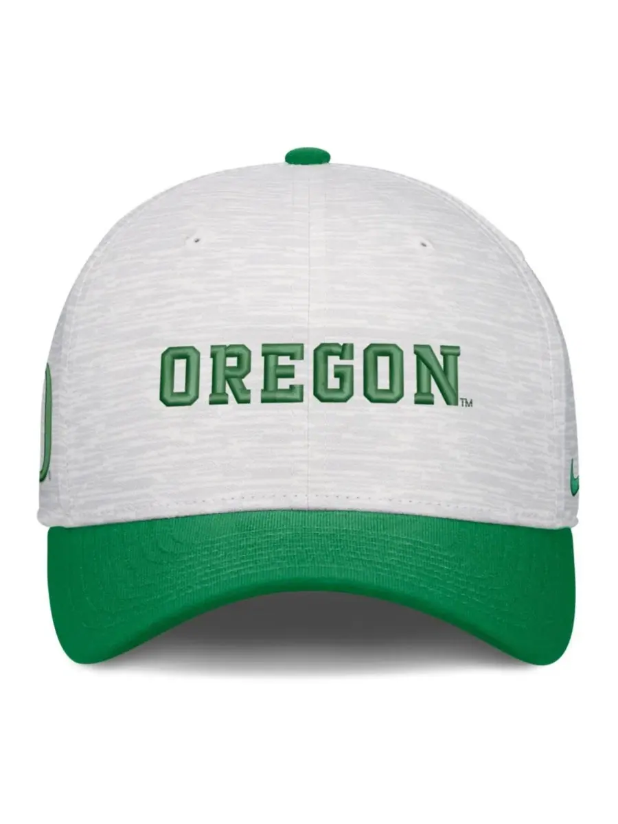 Кепка Nike Primetime Rise с вышивкой Oregon Ducks — изображение 2 из 4, белый зеленый