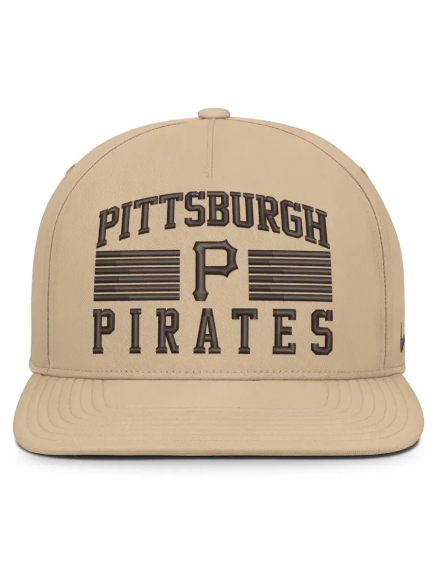 Кепка-снэпбек с вышивкой Pittsburgh Pirates Nike — изображение 2 из 5, хаки