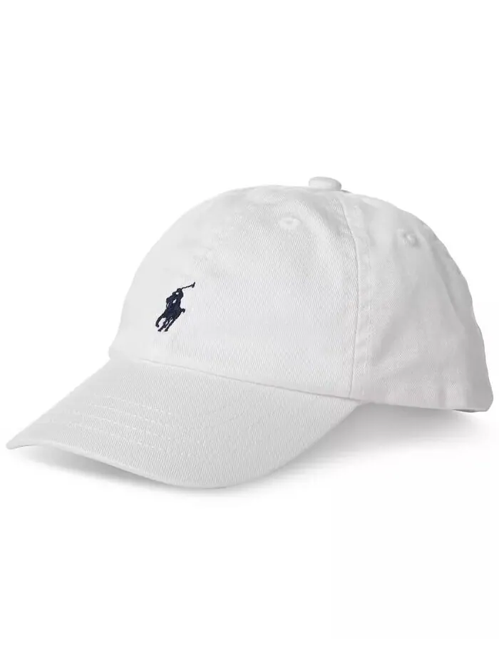 Бейсболка-кепка Chino из хлопка для мальчиков Polo Ralph Lauren — изображение 1 из 5, белый