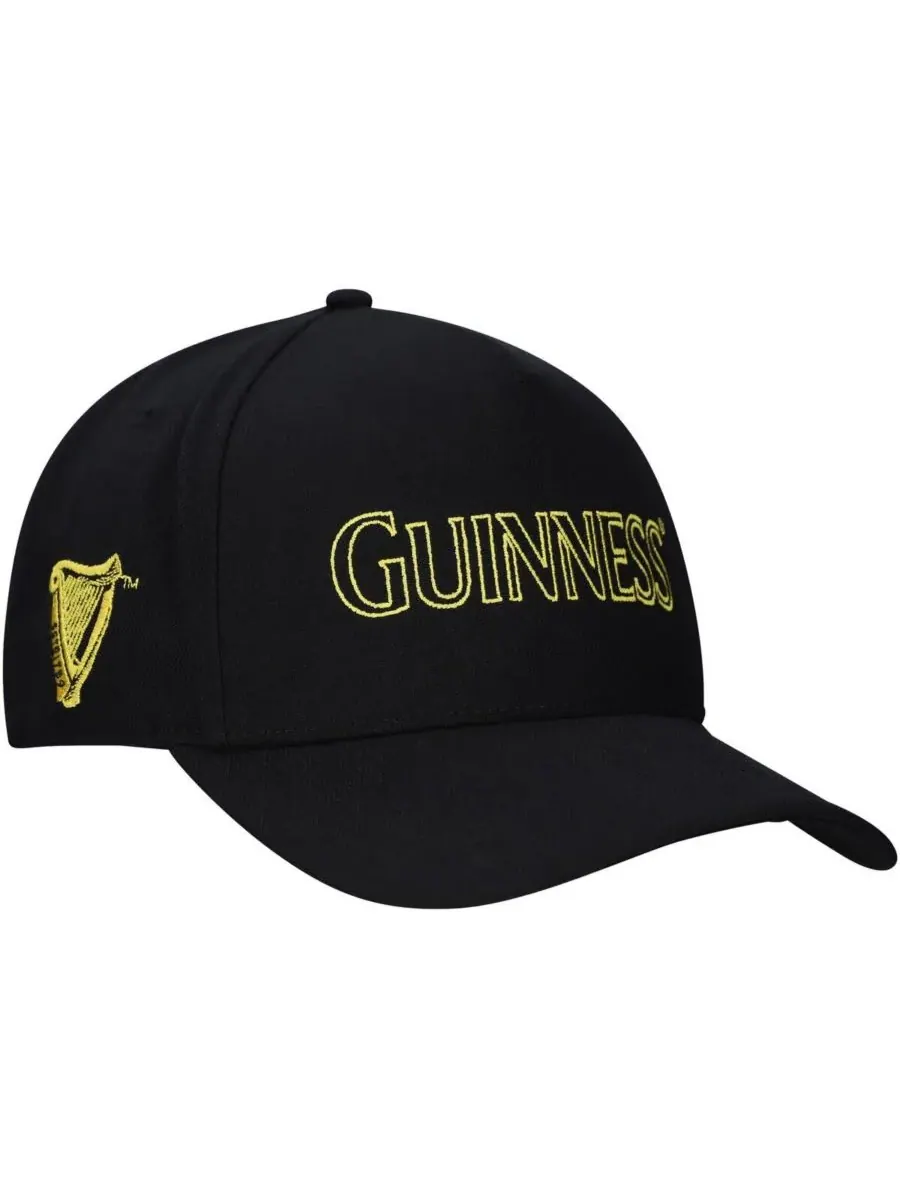 Lids Мужская черная кепка Guinness A-Frame с регулируемой застежкой — черный