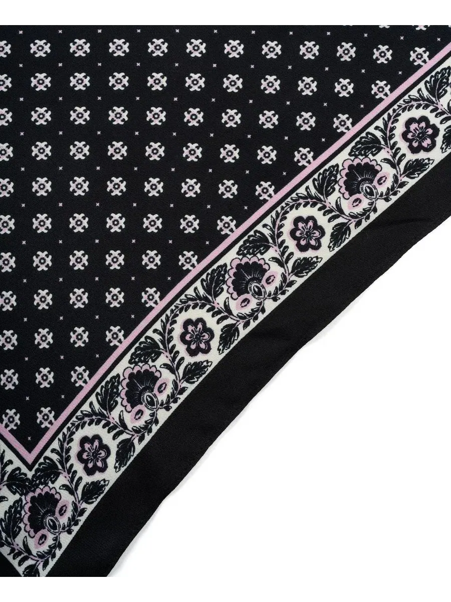 Треугольный шарф с принтом Block Printed BCBG — изображение 3 из 4, черный