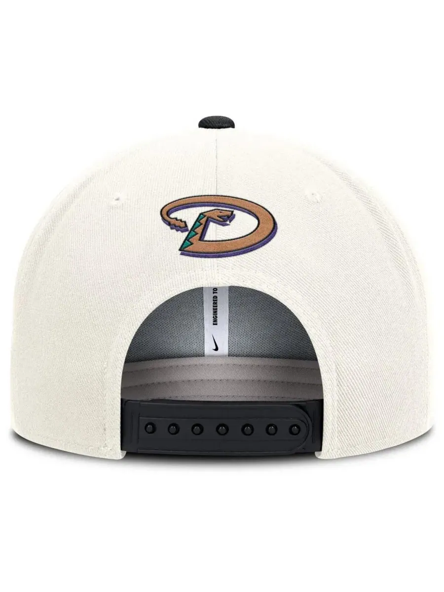 Бейсболка-снэпбек с вышивкой Arizona Diamondbacks Nike — изображение 2 из 4, кремовый черный