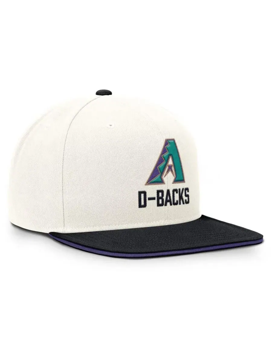 Бейсболка-снэпбек с вышивкой Arizona Diamondbacks Nike — изображение 3 из 4, кремовый черный