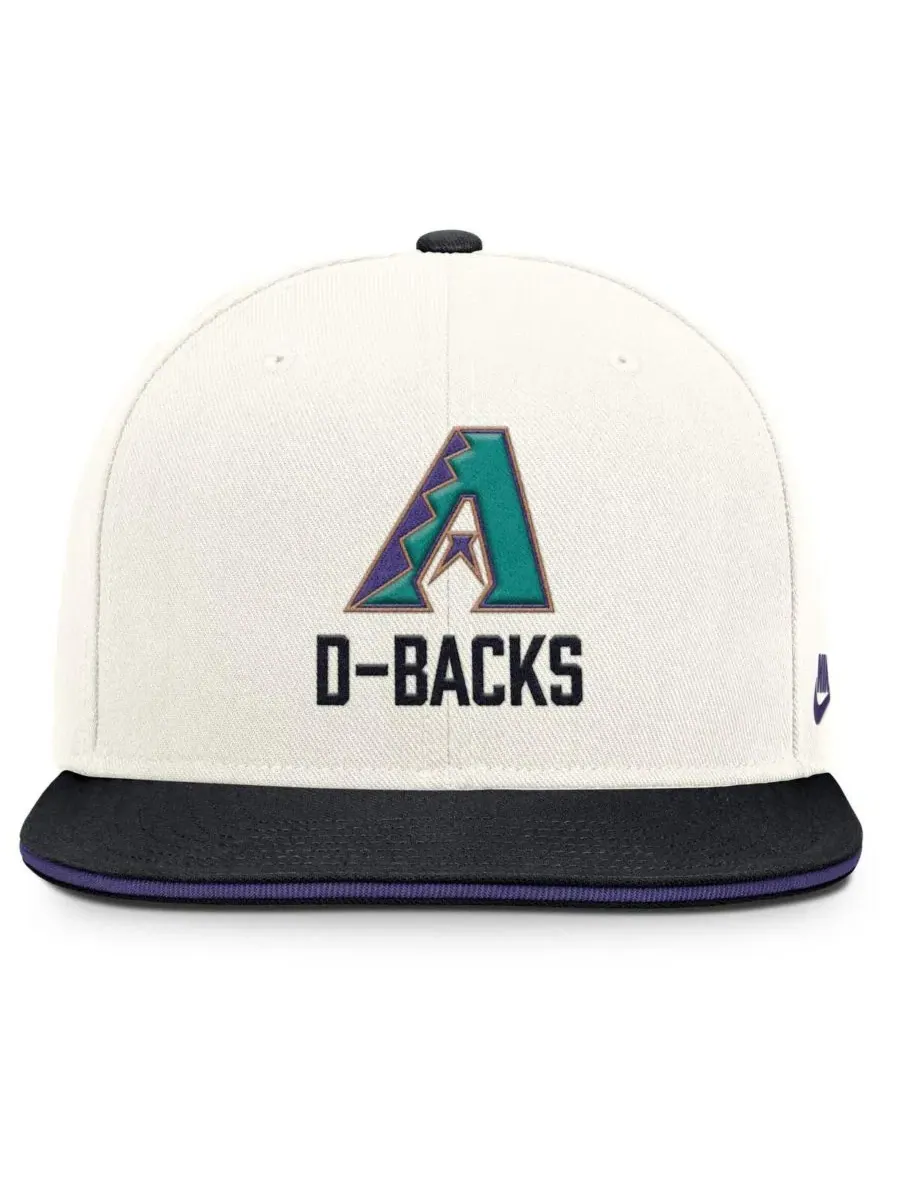 Бейсболка-снэпбек с вышивкой Arizona Diamondbacks Nike — изображение 4 из 4, кремовый черный