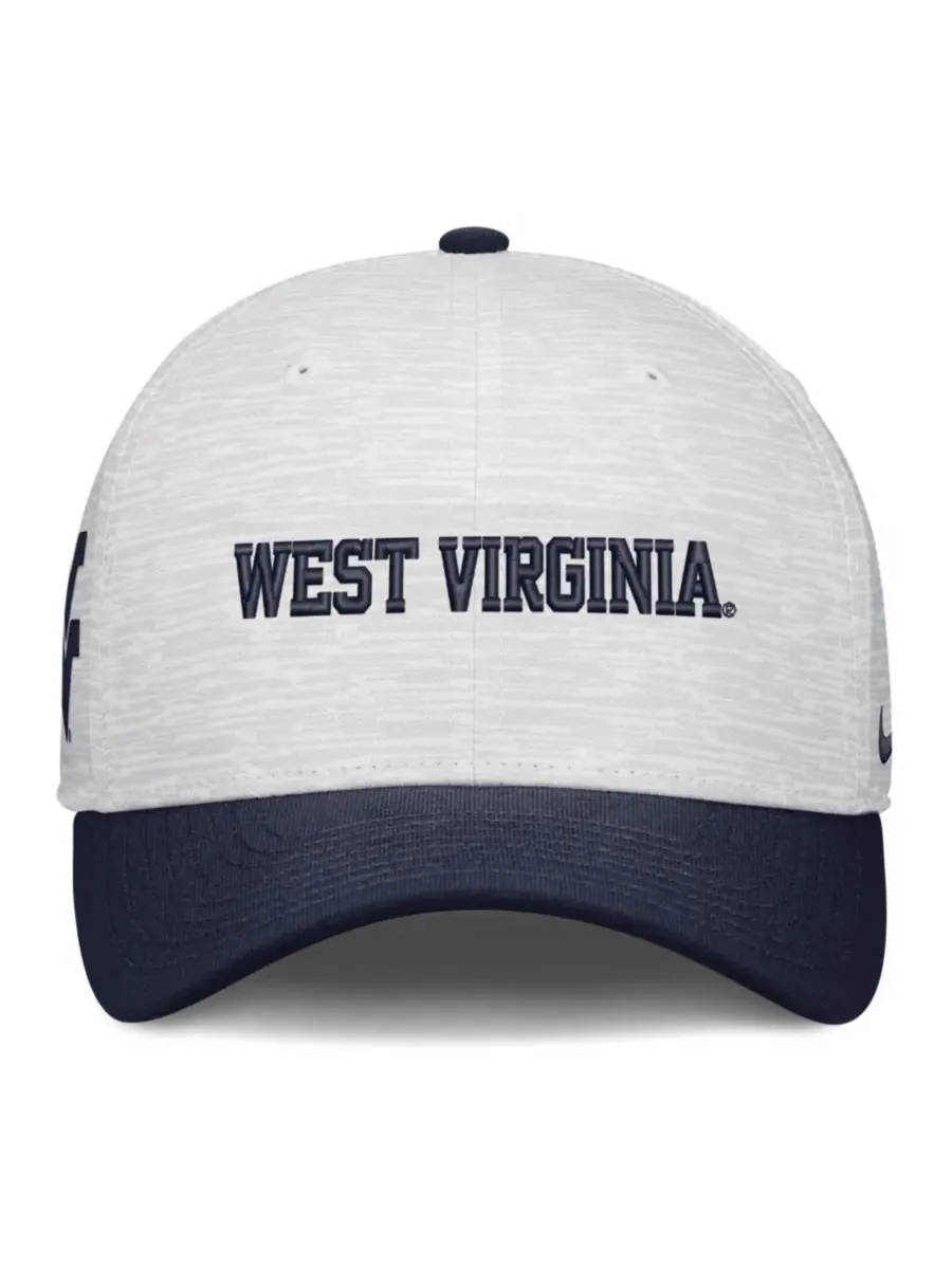 Кепка Nike Primetime Rise с вышивкой West Virginia Mountaineers — изображение 2 из 4, белый темно-синий