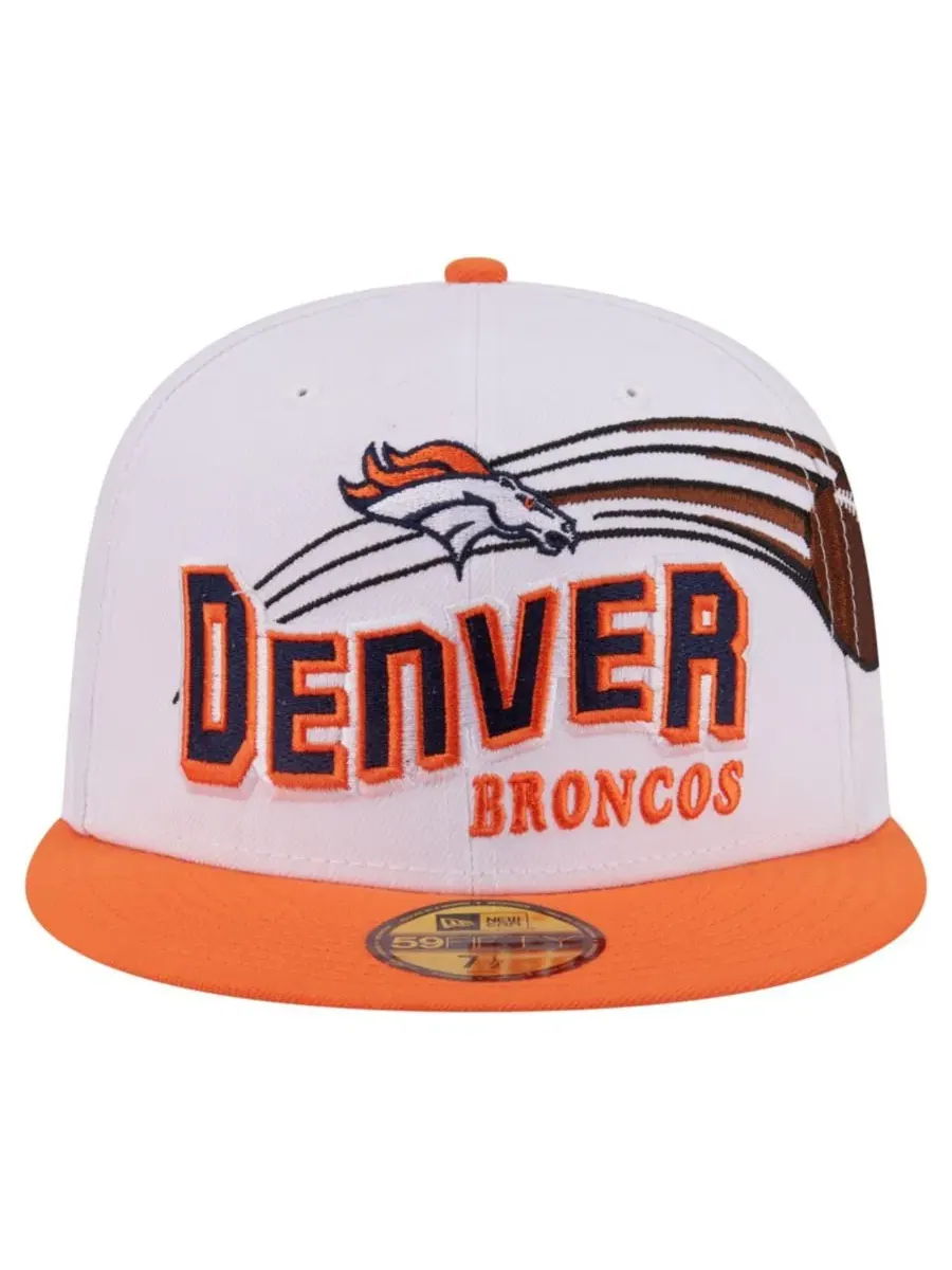 Кепка с вышивкой Retro Swoop New Era — изображение 5 из 5, белый оранжевый