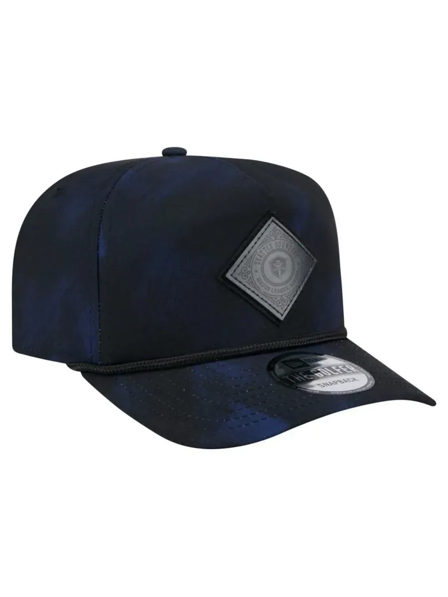 New Era Мужская черная бейсболка-снепбек Seattle Sounders FC для гольфа — изображение 3 из 4, черный