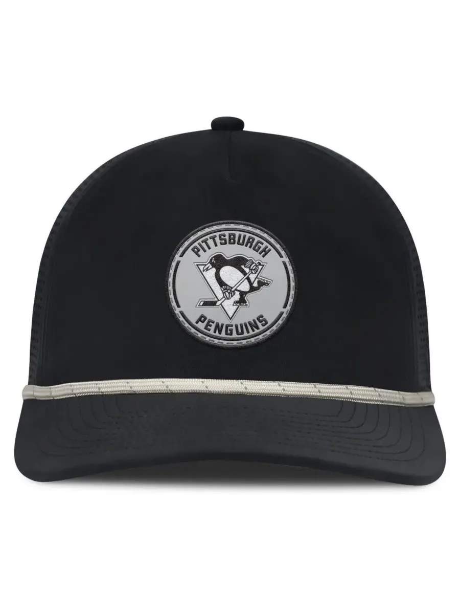 Fanatics Мужская черная регулируемая бейсболка Pittsburgh Penguins Front Office Performance A-Frame — изображение 4 из 4