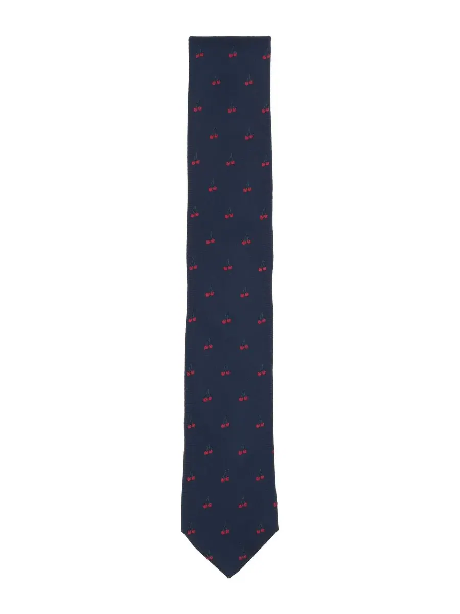 Женский галстук-шарф Very Cherry Bespoke Fashion — изображение 2 из 4, темно-синий