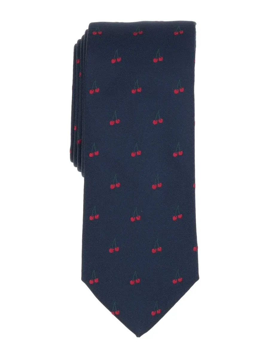 Женский галстук-шарф Very Cherry Bespoke Fashion — изображение 3 из 4, темно-синий