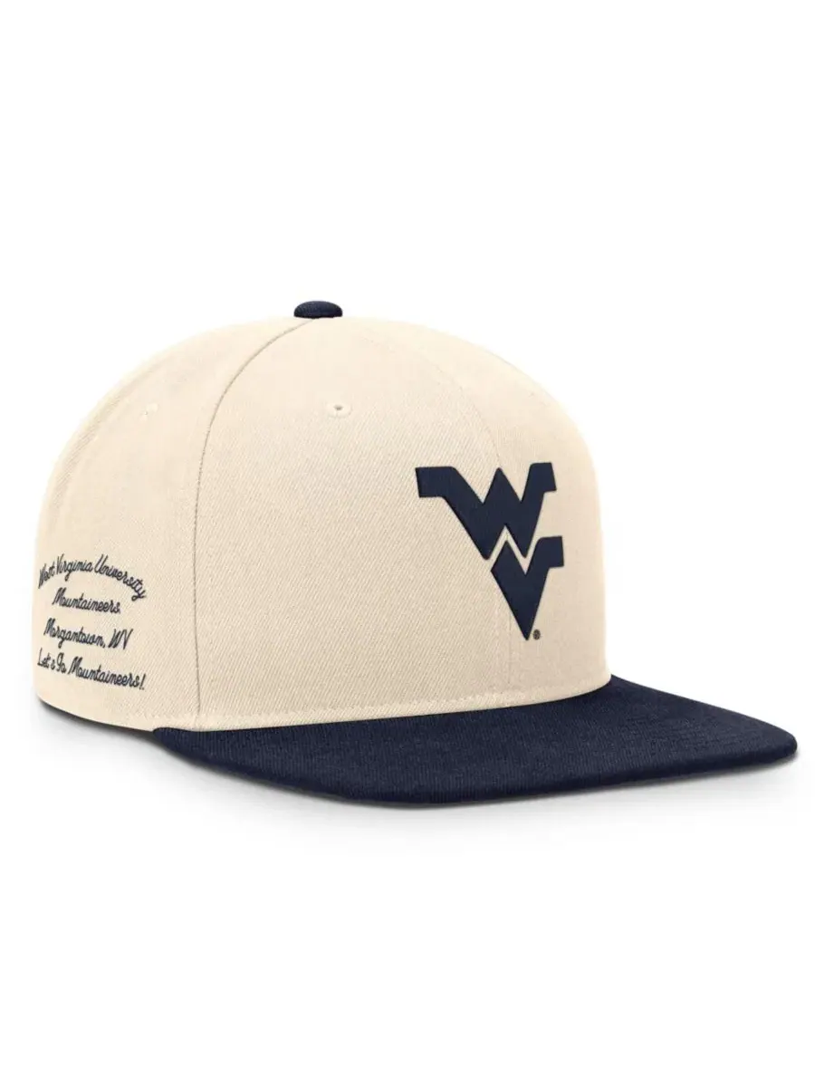 Кепка-снапбек с высокой тульей, с вышивкой, West Virginia Mountaineers Campus Prep Nike — изображение 3 из 4