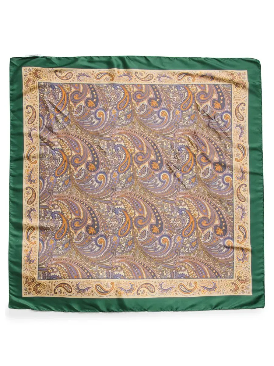 Платок квадратный с принтом пейсли Vintage-Inspired Paisley Printed Square Scarf Steve Madden — изображение 1 из 4, мульти