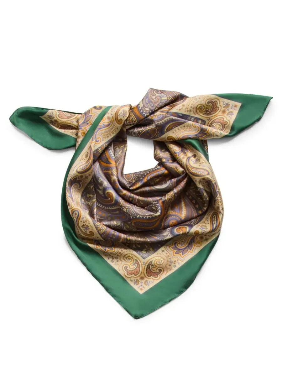 Платок квадратный с принтом пейсли Vintage-Inspired Paisley Printed Square Scarf Steve Madden — изображение 2 из 4, мульти