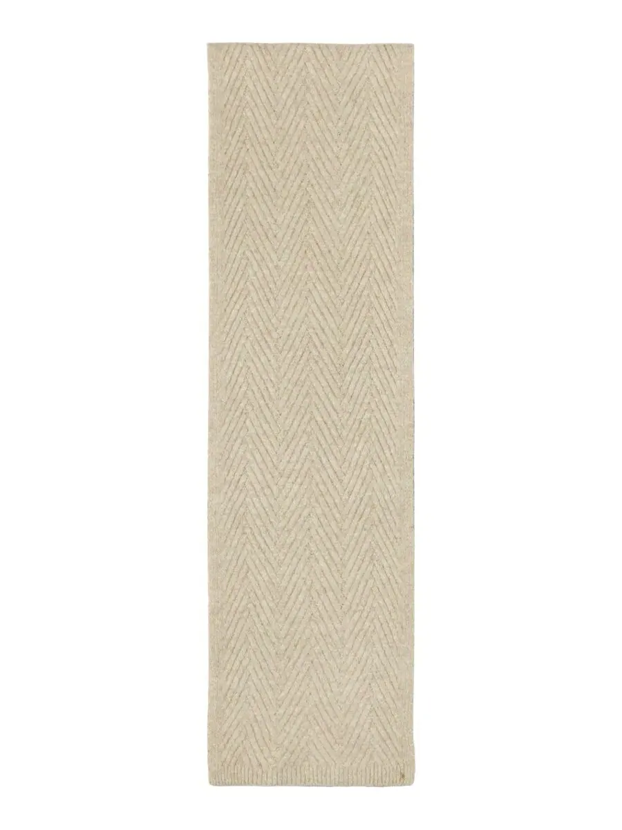 Шарф с узором «елочка» Shine Herringbone Knit Scarf Lauren Ralph Lauren — изображение 3 из 4, коричневый