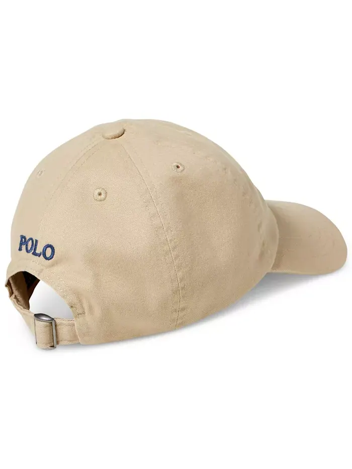 Бейсболка из хлопкового чино для мальчиков старшего возраста Polo Ralph Lauren — изображение 3 из 3, классический хаки/синий
